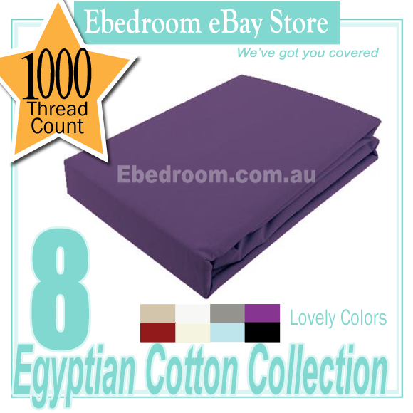 NEW ARR 100% COTTON 1000TC King Bed Fitted Sheet GRAPE - Picture 1 of 1