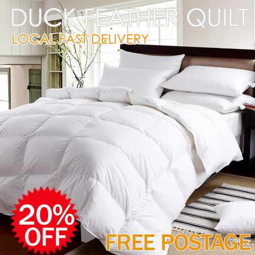 90/% DUCK DOWN QUILT DUVET QUEEN SIZE 4 BLANKET WARMTH 100/% COTTON COVER